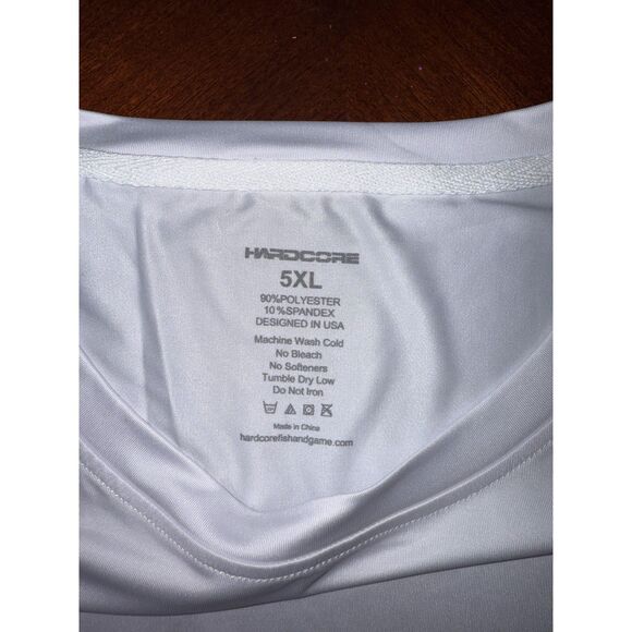 NWT HardCore Fish & Game 5XL Bad to the Bone Patriotic Fishing Swim Shirt - Picture 3 of 6